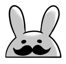 beard rabbit -Higeusagi- sticker #544511