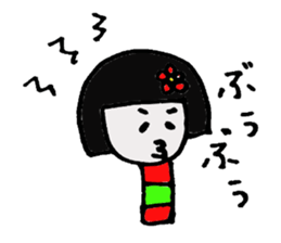 Japanese kokeshi sticker #544516