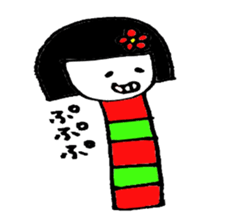 Japanese kokeshi sticker #544517