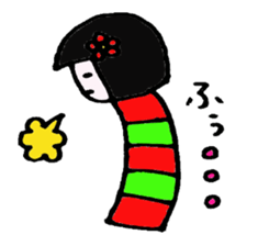 Japanese kokeshi sticker #544518