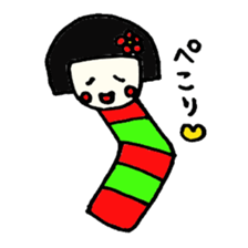 Japanese kokeshi sticker #544521