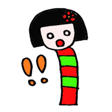 Japanese kokeshi sticker #544522