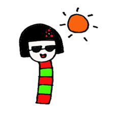 Japanese kokeshi sticker #544536