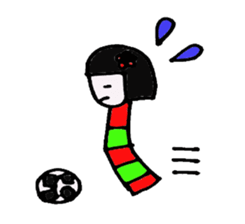 Japanese kokeshi sticker #544537