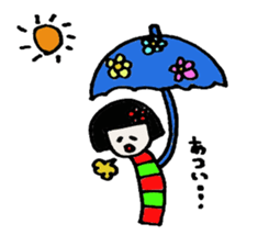 Japanese kokeshi sticker #544543