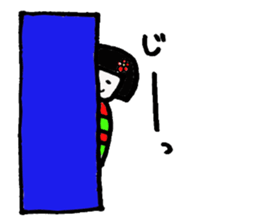 Japanese kokeshi sticker #544546
