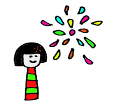 Japanese kokeshi sticker #544553
