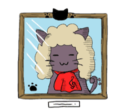 Mozart and the Music cat sticker #545063