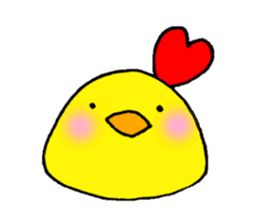 The chicken of a red cheek sticker #545165