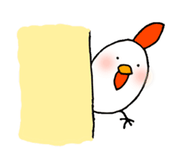 The chicken of a red cheek sticker #545175