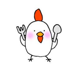 The chicken of a red cheek sticker #545183
