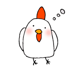The chicken of a red cheek sticker #545184
