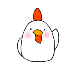 The chicken of a red cheek sticker #545185