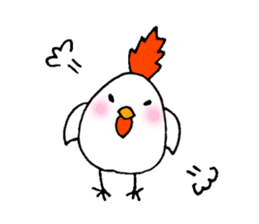 The chicken of a red cheek sticker #545186