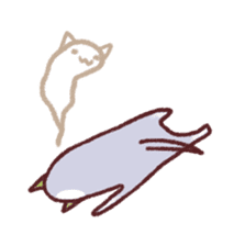 White Cat and Gray Cat sticker #545649