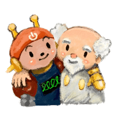 Doctor "Pan" and a boy robot "switch."