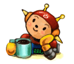 Doctor "Pan" and a boy robot "switch." sticker #545714