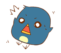 A bear and blue bird sticker #545798