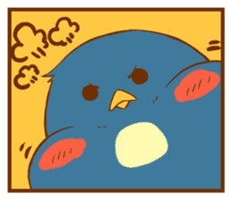 A bear and blue bird sticker #545799