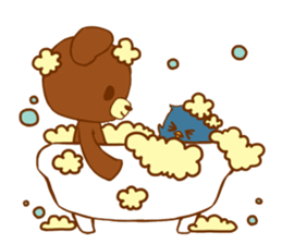 A bear and blue bird sticker #545808