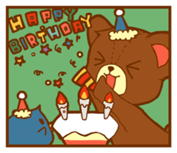 A bear and blue bird sticker #545811