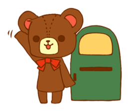 A bear and blue bird sticker #545817