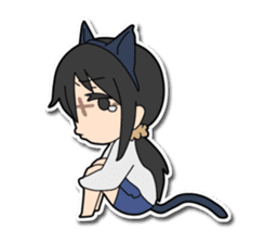 Dog boy and Cat girl sticker #548324