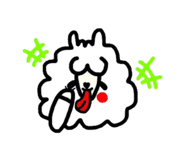 Alpaca of drooping eyes(Reaction series) sticker #549154