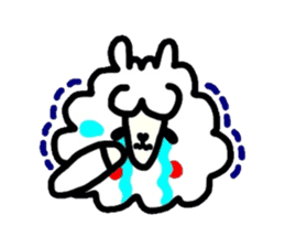 Alpaca of drooping eyes(Reaction series) sticker #549157