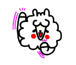Alpaca of drooping eyes(Reaction series) sticker #549159