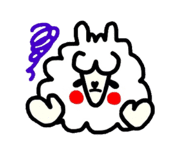 Alpaca of drooping eyes(Reaction series) sticker #549162