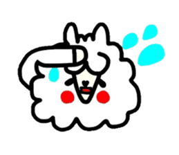 Alpaca of drooping eyes(Reaction series) sticker #549166