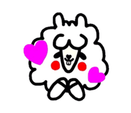 Alpaca of drooping eyes(Reaction series) sticker #549168