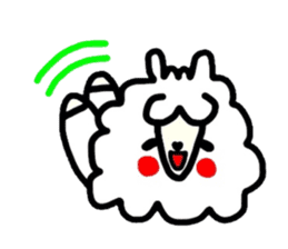 Alpaca of drooping eyes(Reaction series) sticker #549170