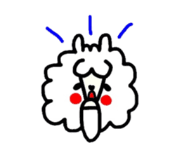 Alpaca of drooping eyes(Reaction series) sticker #549173