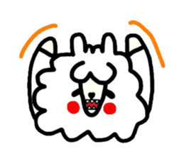 Alpaca of drooping eyes(Reaction series) sticker #549174