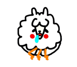 Alpaca of drooping eyes(Reaction series) sticker #549182