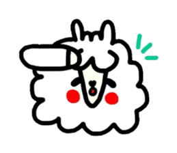 Alpaca of drooping eyes(Reaction series) sticker #549183