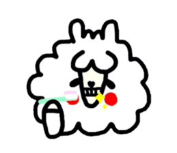 Alpaca of drooping eyes(Reaction series) sticker #549188