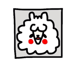Alpaca of drooping eyes(Reaction series) sticker #549193