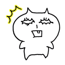 white  cat life sticker #549721