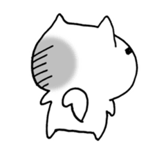 white  cat life sticker #549726
