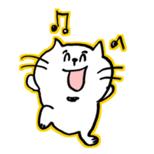 white  cat life sticker #549749