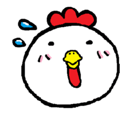 Chicken'tosakattyo' of round body sticker #549997