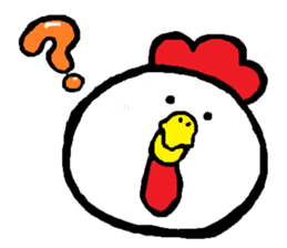 Chicken'tosakattyo' of round body sticker #549998