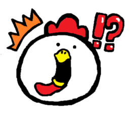 Chicken'tosakattyo' of round body sticker #549999