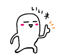 White-Man & Hakoiri-Cat sticker #550754