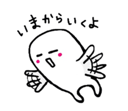 White-Man & Hakoiri-Cat sticker #550770