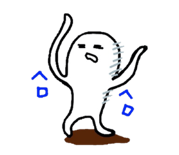 White-Man & Hakoiri-Cat sticker #550786