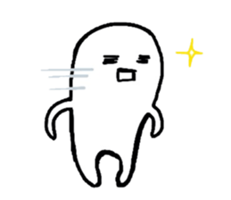 White-Man & Hakoiri-Cat sticker #550792